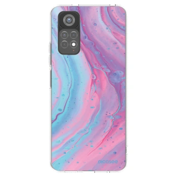 Picasee silikonski prozorni ovitek za Xiaomi Redmi Note 11S 5G - Pink liquid