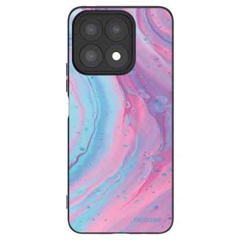 Picasee silikonski črni ovitek za Honor X8a - Pink liquid