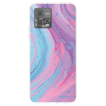 Picasee silikonski prozorni ovitek za Motorola Moto G72 - Pink liquid