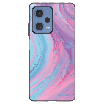 Picasee silikonski črni ovitek za Xiaomi Redmi Note 12 Pro 5G - Pink liquid