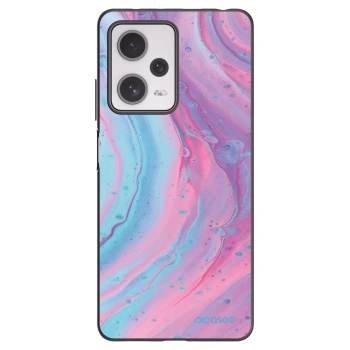 Picasee silikonski črni ovitek za Xiaomi Redmi Note 12 Pro+ 5G - Pink liquid