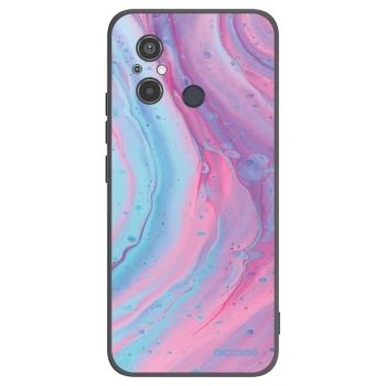 Picasee silikonski črni ovitek za Xiaomi Redmi 12C - Pink liquid