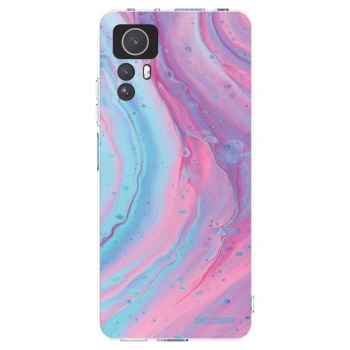 Picasee silikonski prozorni ovitek za Xiaomi Redmi Note 12S - Pink liquid