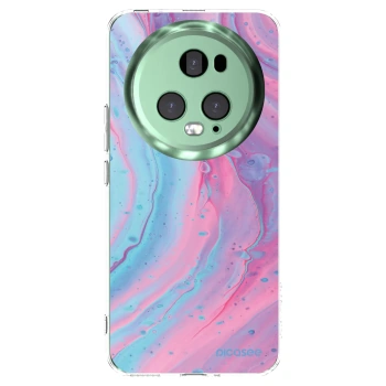 Picasee silikonski prozorni ovitek za Honor Magic5 Pro - Pink liquid