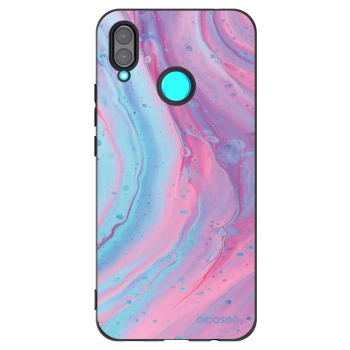 Picasee silikonski črni ovitek za Huawei Nova 3 - Pink liquid