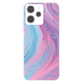 Picasee silikonski prozorni ovitek za Xiaomi Redmi 12 4G - Pink liquid