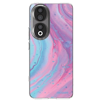 Picasee silikonski prozorni ovitek za Honor 90 5G - Pink liquid
