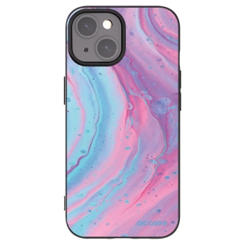 Picasee silikonski črni ovitek za Apple iPhone 15 - Pink liquid