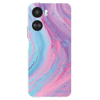 Picasee silikonski prozorni ovitek za Honor 90 Lite 5G - Pink liquid