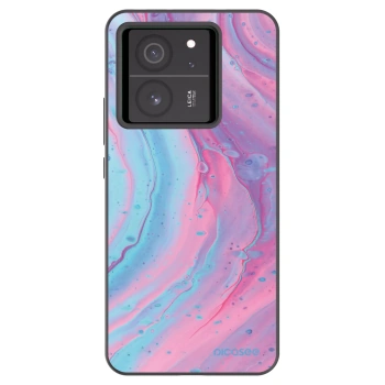 Picasee silikonski črni ovitek za Xiaomi 13T - Pink liquid