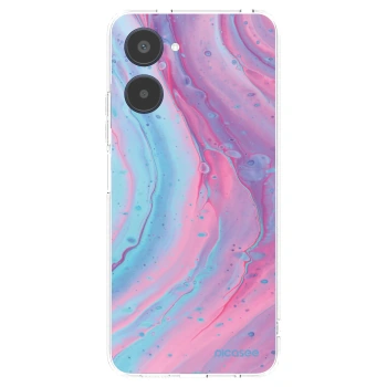 Picasee silikonski prozorni ovitek za Realme 10 4G - Pink liquid