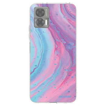 Picasee silikonski prozorni ovitek za Motorola Edge 30 Neo - Pink liquid