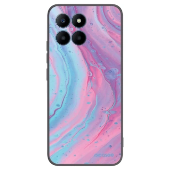 Picasee silikonski črni ovitek za Honor 70 Lite - Pink liquid