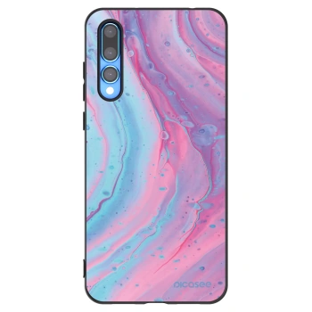 Picasee silikonski črni ovitek za Huawei P20 Pro - Pink liquid