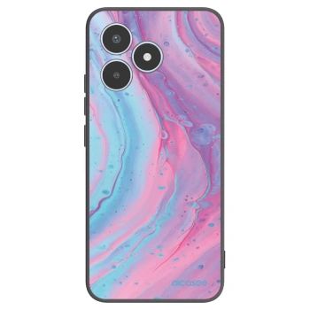 Picasee silikonski črni ovitek za Realme C53 - Pink liquid