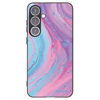 Picasee silikonski črni ovitek za Samsung Galaxy S24+ S926B 5G - Pink liquid