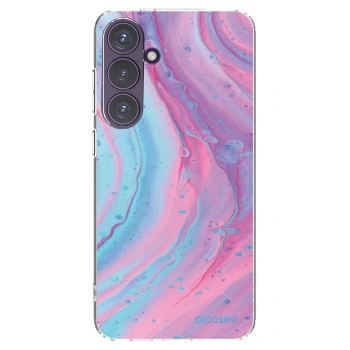 Picasee silikonski prozorni ovitek za Samsung Galaxy S24+ S926B 5G - Pink liquid