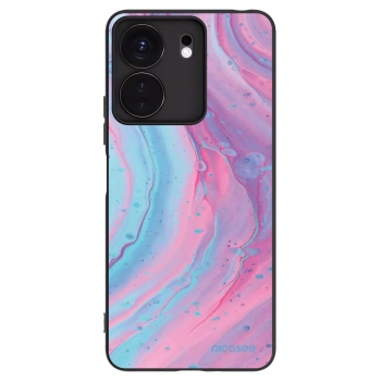 Picasee silikonski črni ovitek za Xiaomi Redmi 13C 4G - Pink liquid