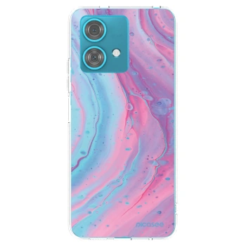 Picasee silikonski prozorni ovitek za Motorola Edge 40 Neo - Pink liquid