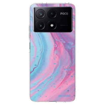Picasee silikonski prozorni ovitek za Xiaomi Poco X6 Pro - Pink liquid
