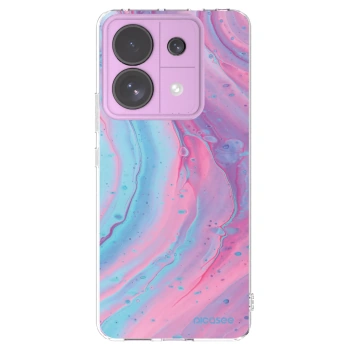 Picasee silikonski prozorni ovitek za Xiaomi Redmi Note 13 Pro 5G - Pink liquid