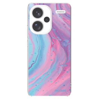 Picasee silikonski prozorni ovitek za Xiaomi Redmi Note 13 Pro+ 5G - Pink liquid