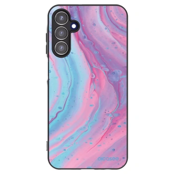 Picasee silikonski črni ovitek za Samsung Galaxy A15 A155F 4G - Pink liquid