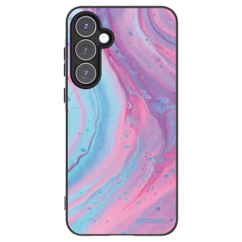 Picasee silikonski črni ovitek za Samsung Galaxy A55 5G A556B - Pink liquid