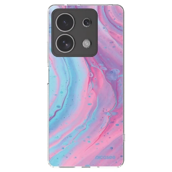 Picasee silikonski prozorni ovitek za Xiaomi Redmi Note 13 4G - Pink liquid