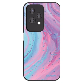 Picasee silikonski črni ovitek za Honor 200 Lite - Pink liquid