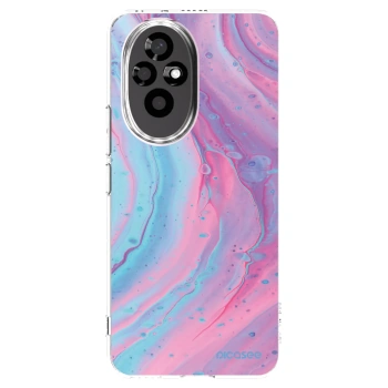 Picasee silikonski prozorni ovitek za Honor 200 Pro 5G - Pink liquid