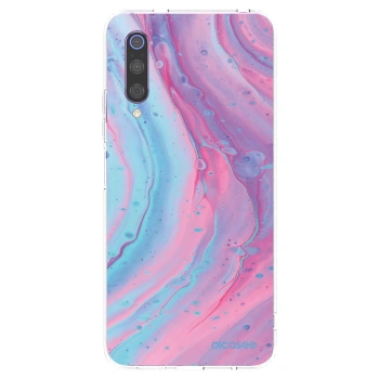 Picasee silikonski prozorni ovitek za Xiaomi Mi 9 - Pink liquid