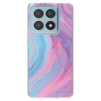 Picasee silikonski prozorni ovitek za Xiaomi 14T Pro - Pink liquid