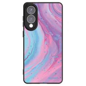 Picasee silikonski črni ovitek za Samsung Galaxy S25 Edge 5G - Pink liquid