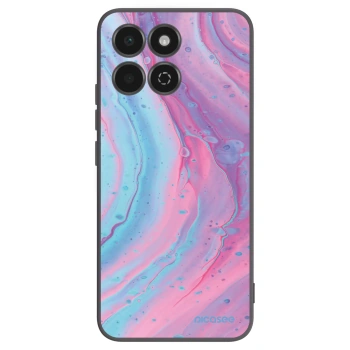Picasee silikonski črni ovitek za Honor 200 Smart 5G - Pink liquid
