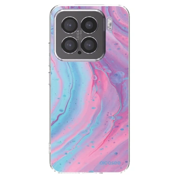 Picasee silikonski prozorni ovitek za Xiaomi 15 - Pink liquid