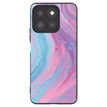Picasee silikonski črni ovitek za Honor X8c - Pink liquid