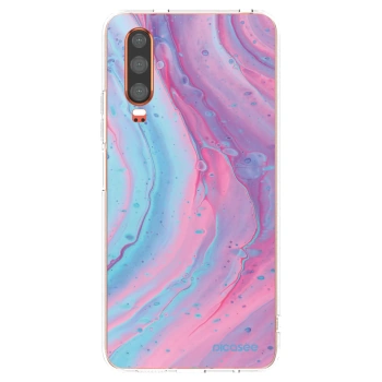 Picasee silikonski prozorni ovitek za Huawei P30 - Pink liquid