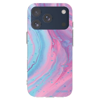 Picasee silikonski prozorni ovitek za Apple iPhone 17 Pro - Pink liquid