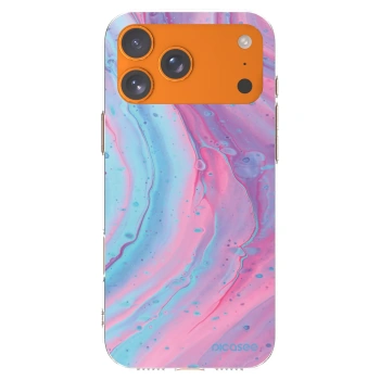 Picasee silikonski prozorni ovitek za Apple iPhone 17 Pro Max - Pink liquid