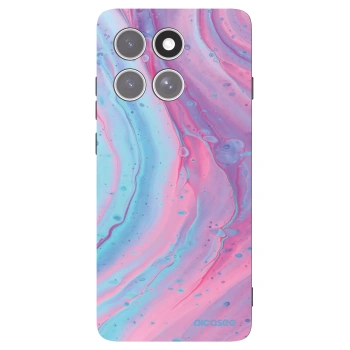 Picasee silikonski črni ovitek za Motorola Edge 60 Pro - Pink liquid