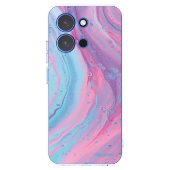 Picasee silikonski prozorni ovitek za Xiaomi Redmi 15C 4G - Pink liquid