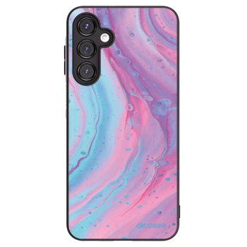 Picasee silikonski črni ovitek za Samsung Galaxy A16 4G - Pink liquid