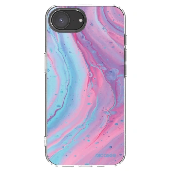 Picasee silikonski prozorni ovitek za Apple iPhone 17e - Pink liquid
