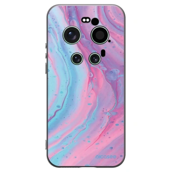 Picasee silikonski črni ovitek za Xiaomi 17 Ultra - Pink liquid