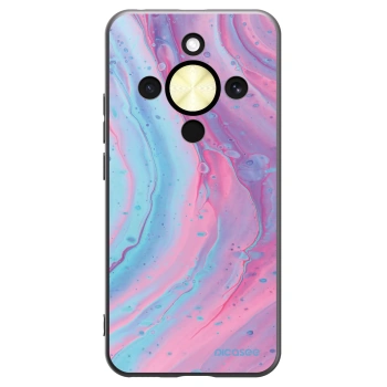 Picasee silikonski črni ovitek za Honor Magic8 Lite 5G - Pink liquid