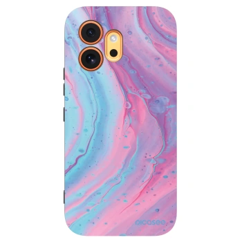 Picasee silikonski črni ovitek za Honor 600 - Pink liquid