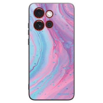 Picasee silikonski črni ovitek za Motorola Edge 60 Neo 5G - Pink liquid
