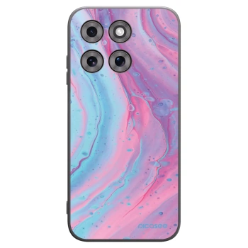 Picasee silikonski črni ovitek za Motorola Moto G77 - Pink liquid