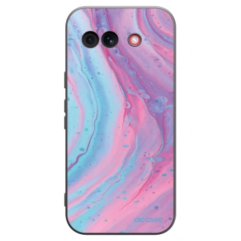 Picasee silikonski črni ovitek za Google Pixel 10a - Pink liquid